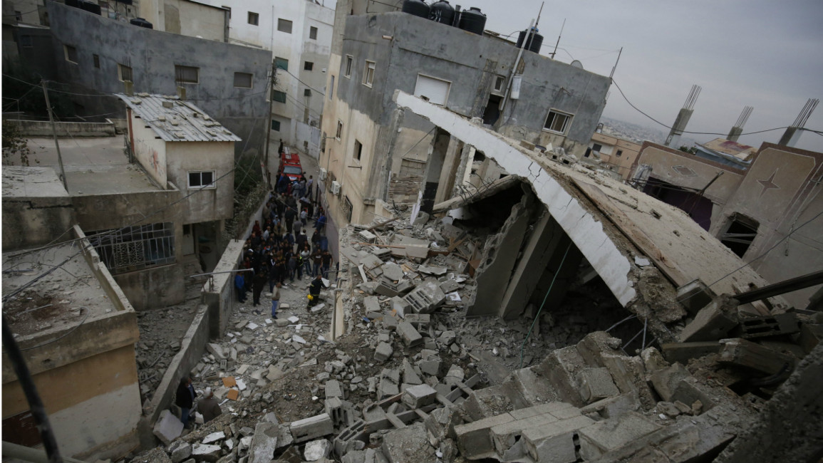 Demolished Palestinian home