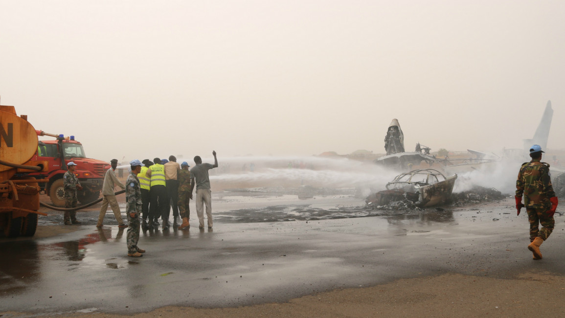 Plane crash Sudan -- AFP