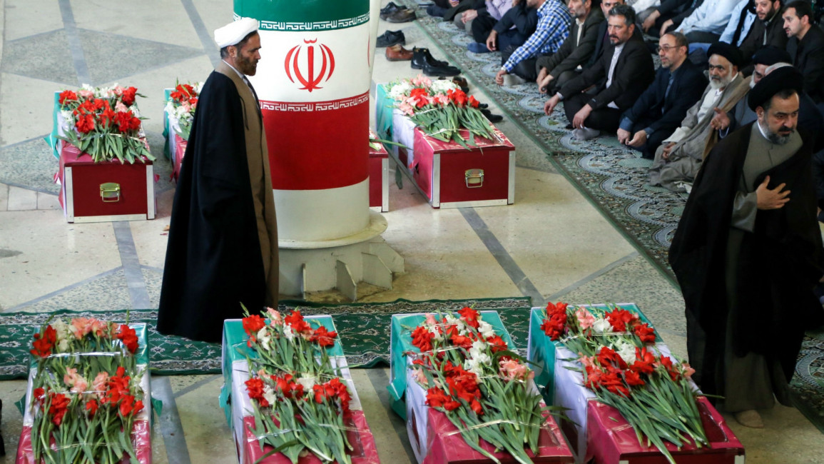 Funeral ceremony for Iranian pilgrims in Tehran 