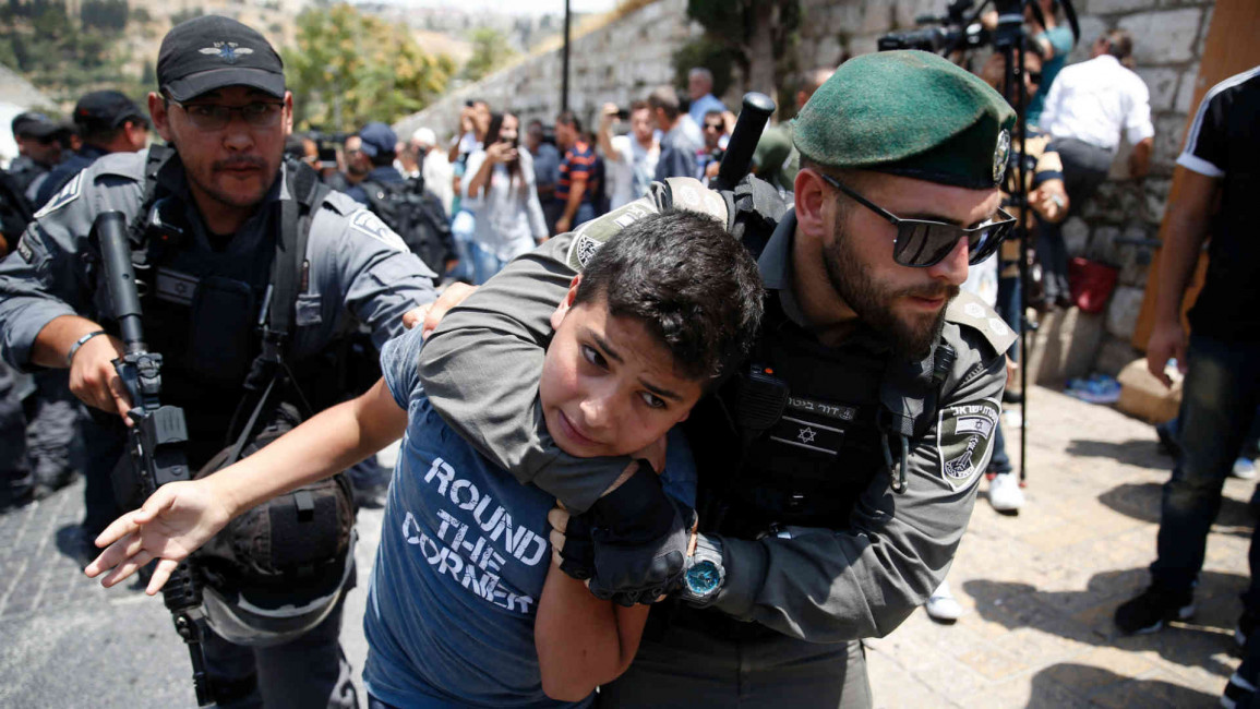 Palestinian kid arrested