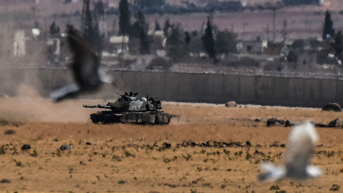 Turkish tank in Syria AFP