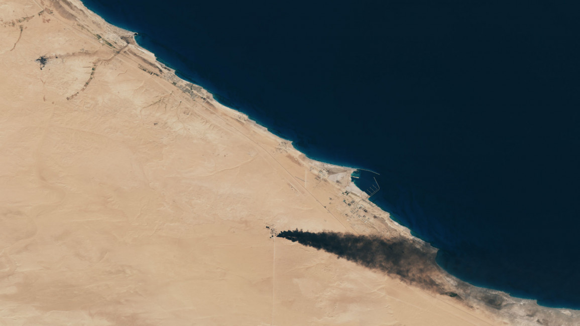 Libya oil fire Nasa
