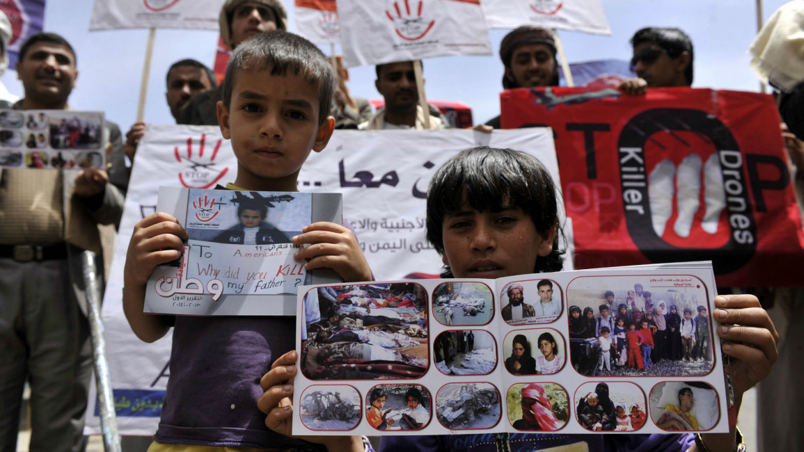 Yemen drone protests (Anadolu)
