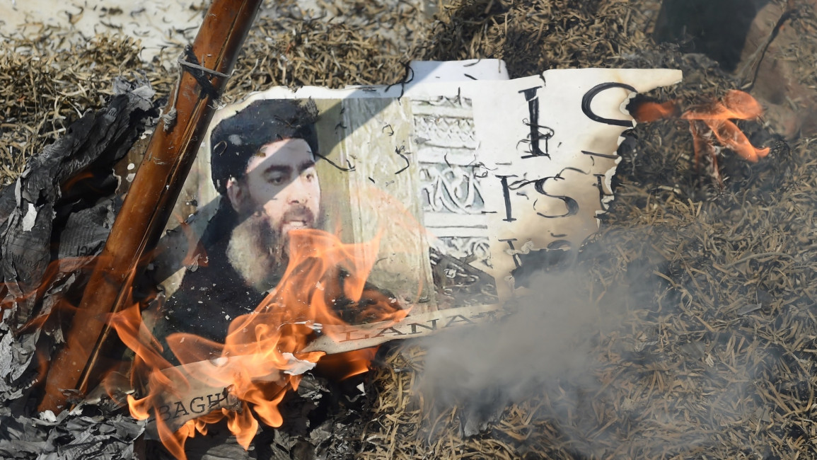 Baghdadi burns AFP