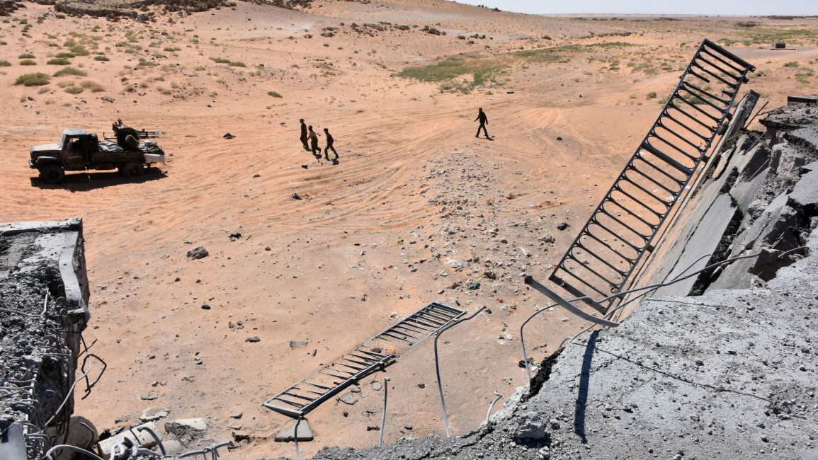 Destroyed bridge outskirsts of Deir az-Zour [AFP] 