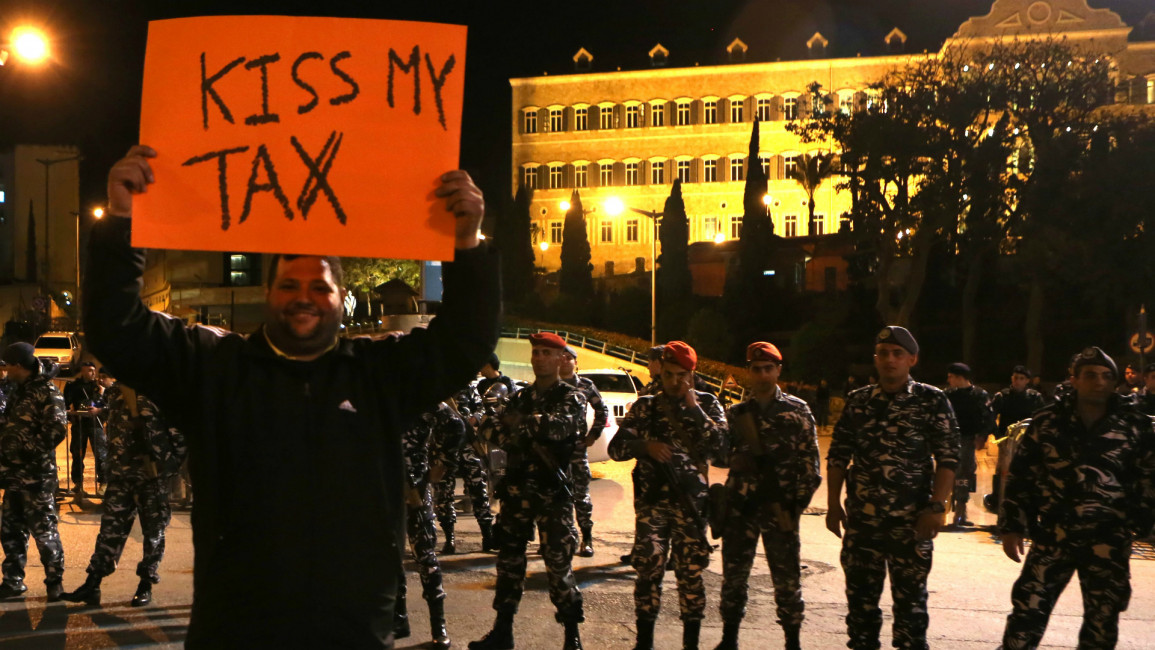 Lebanon tax protests -- AFP 