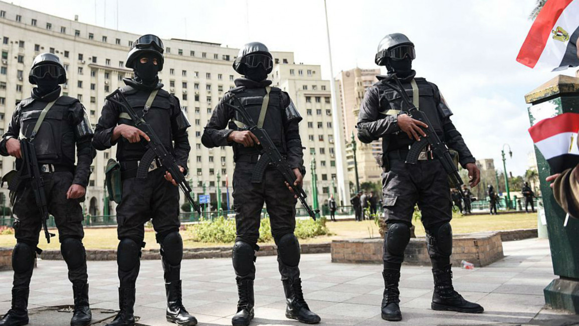 Egypt police Tahrir anniversary - Getty