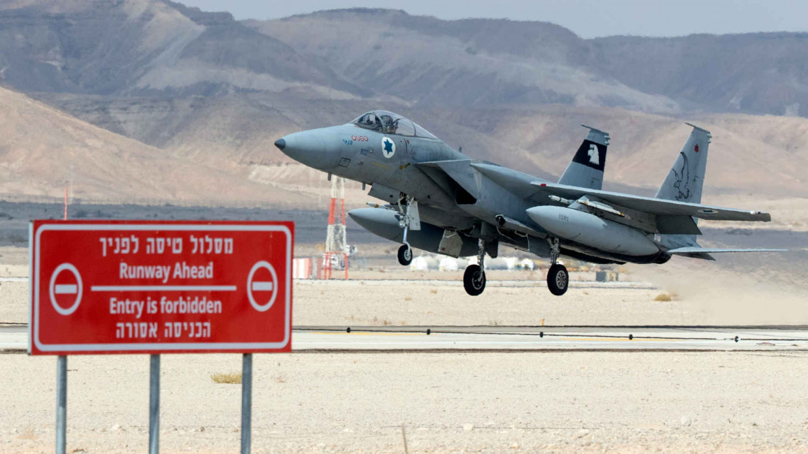Israeli jet takes off