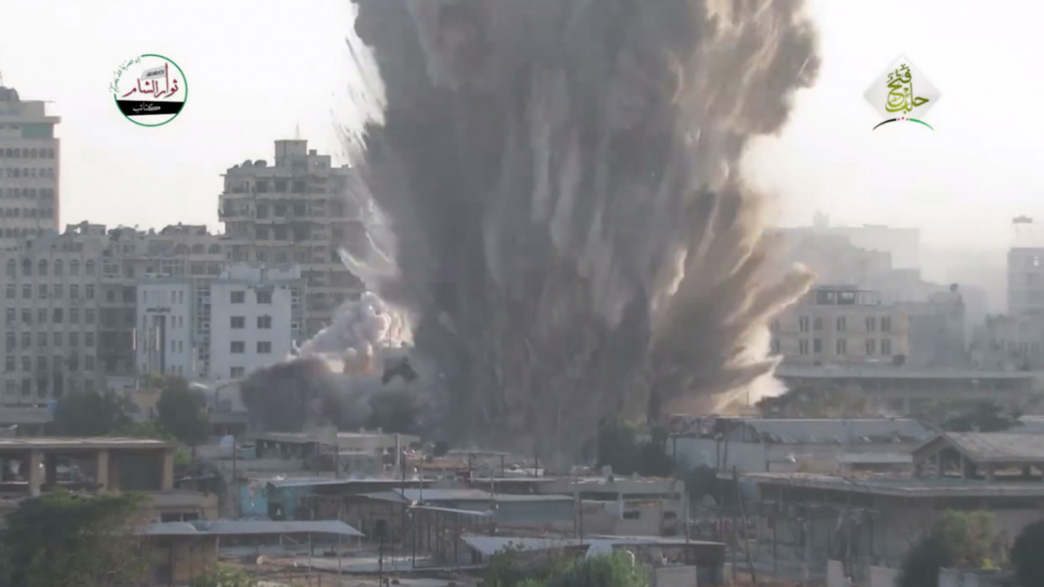 Screen Grab Aleppo bomb blast