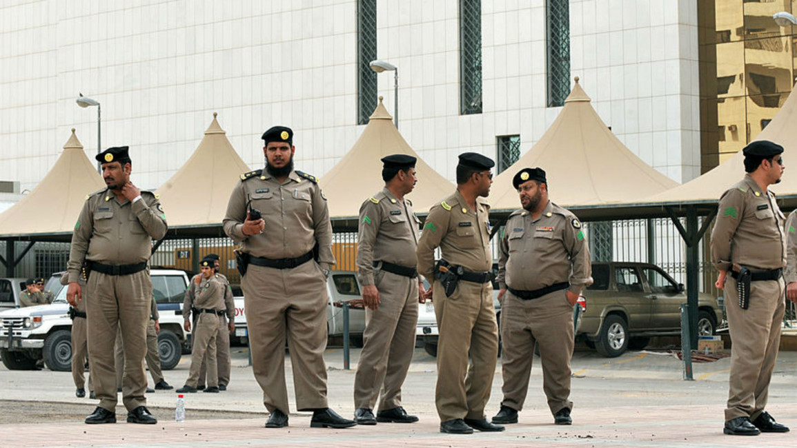 Saudi police officers AFP