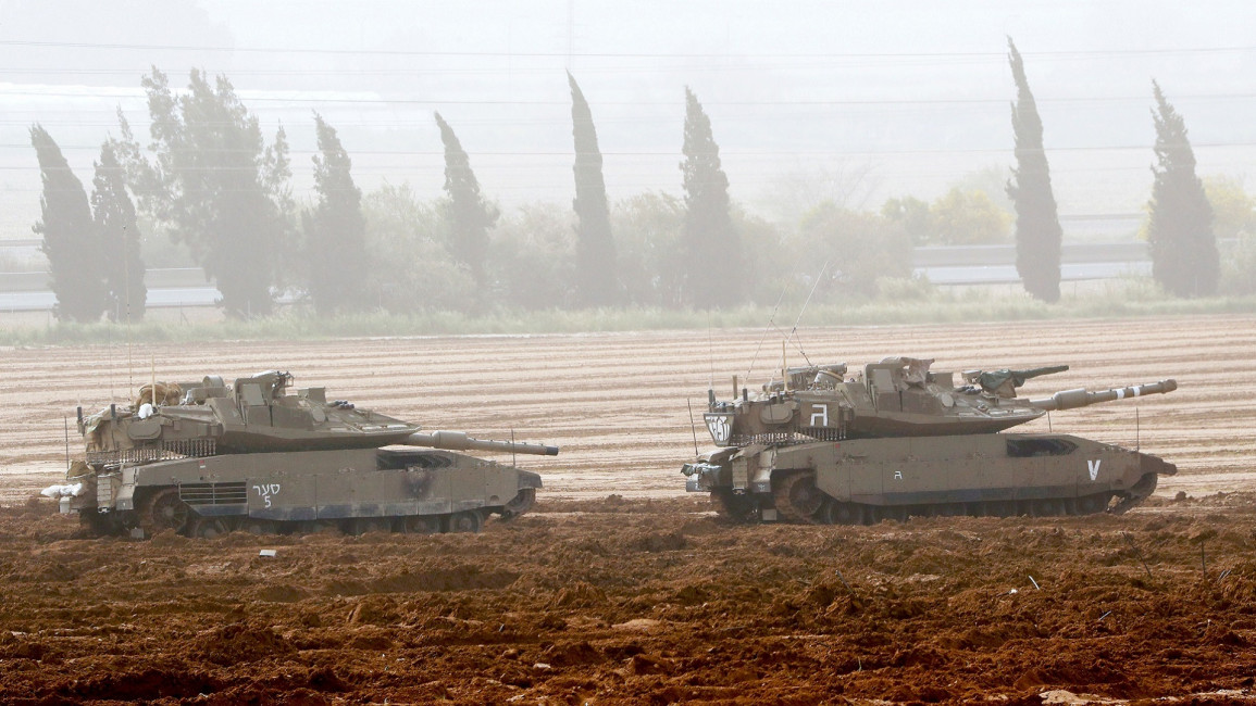 Israel tanks Gaza Getty