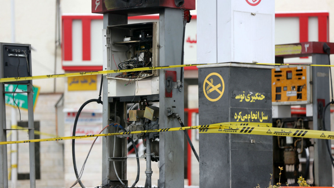 Iran petrol station closed - getty
