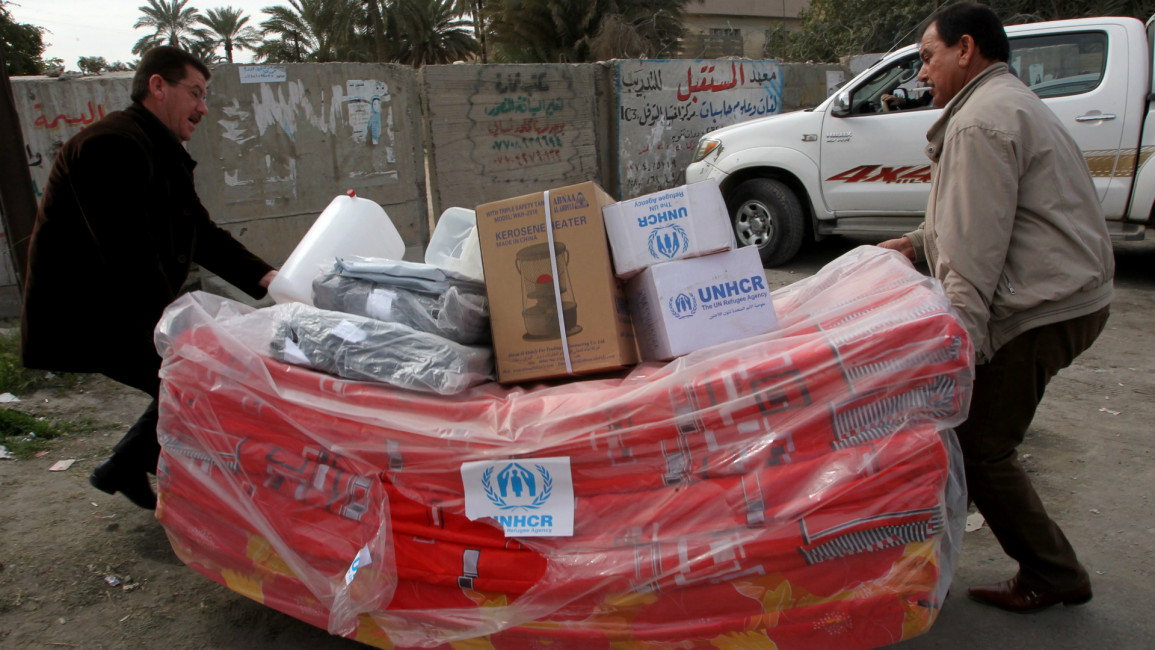Mosul aid -- AFP