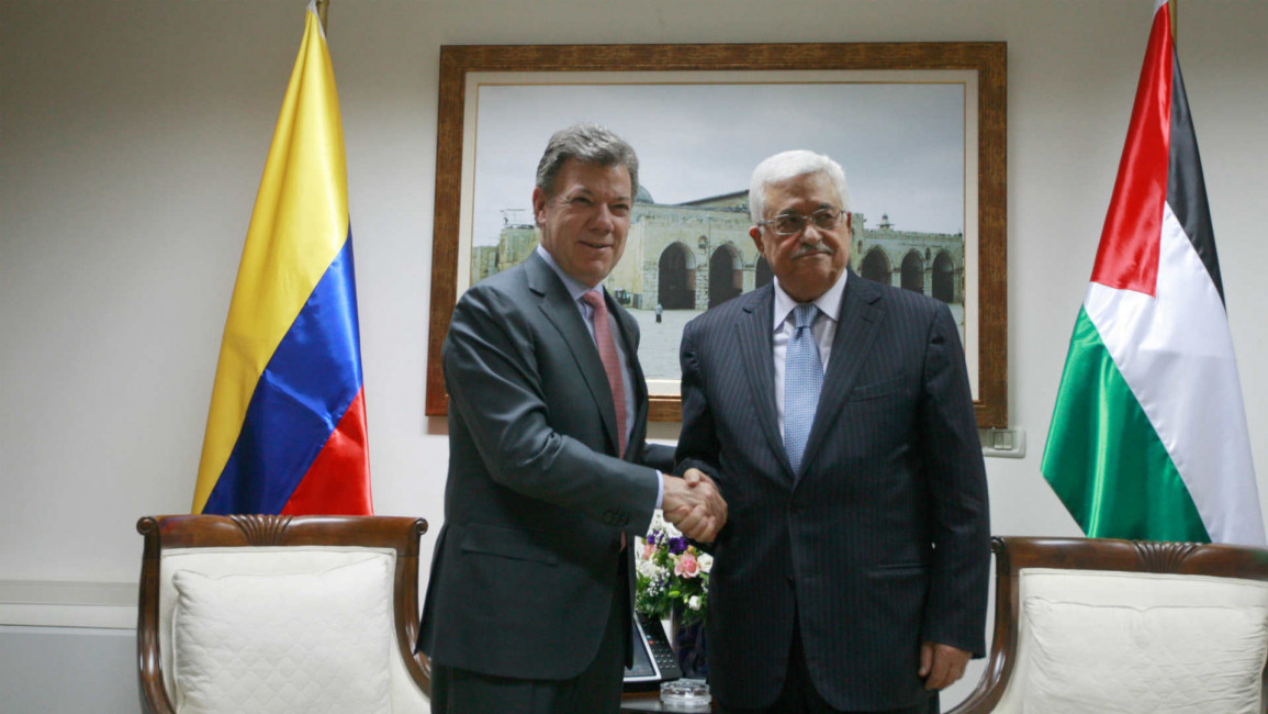 Colombian and Palestinian presidents meet