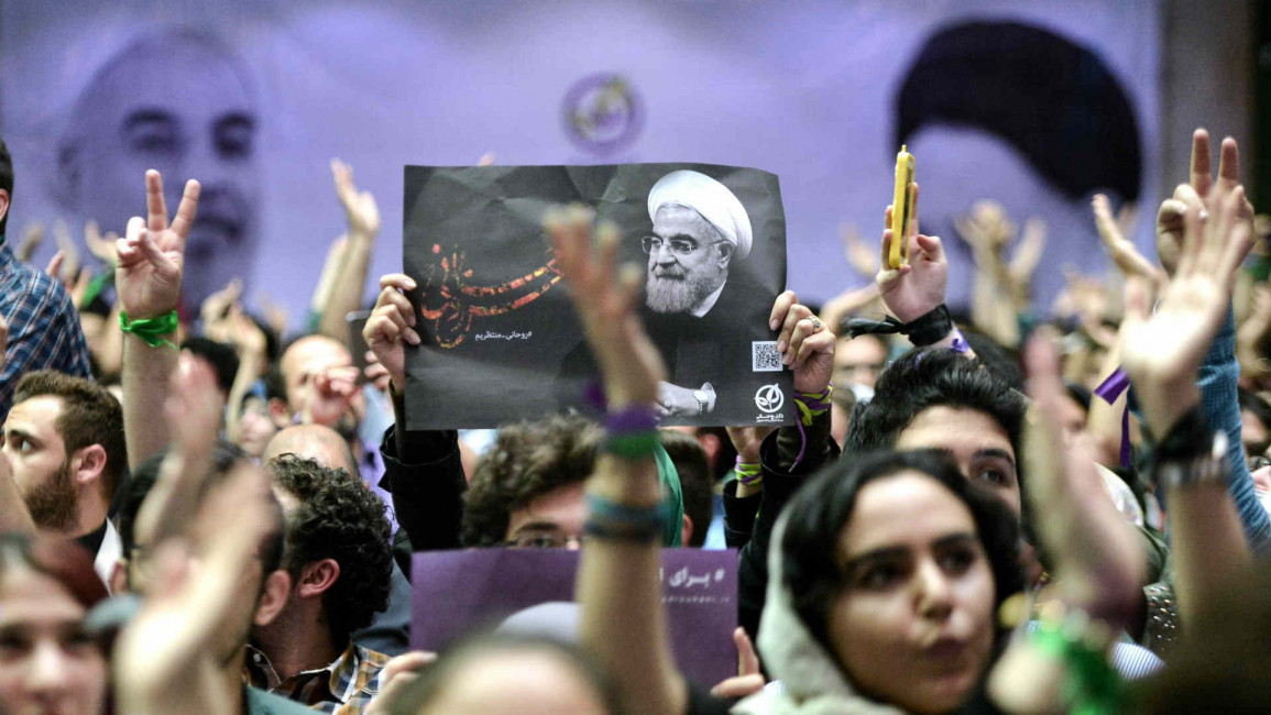 rouhani election rally
