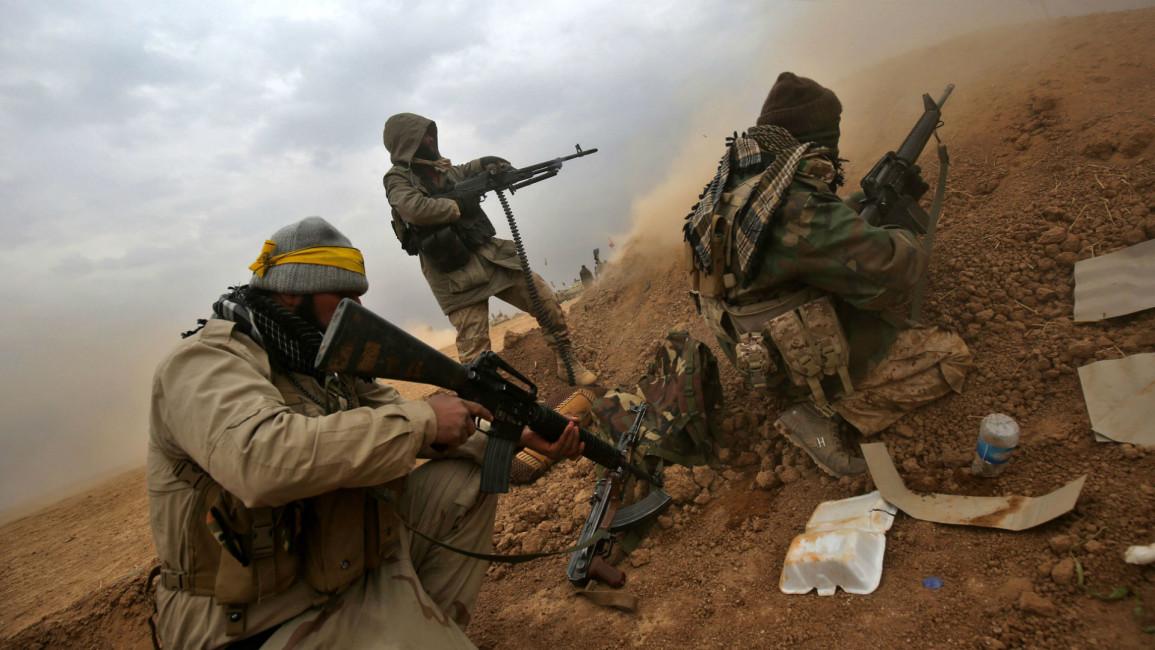 Shia fighters Mosul AFP