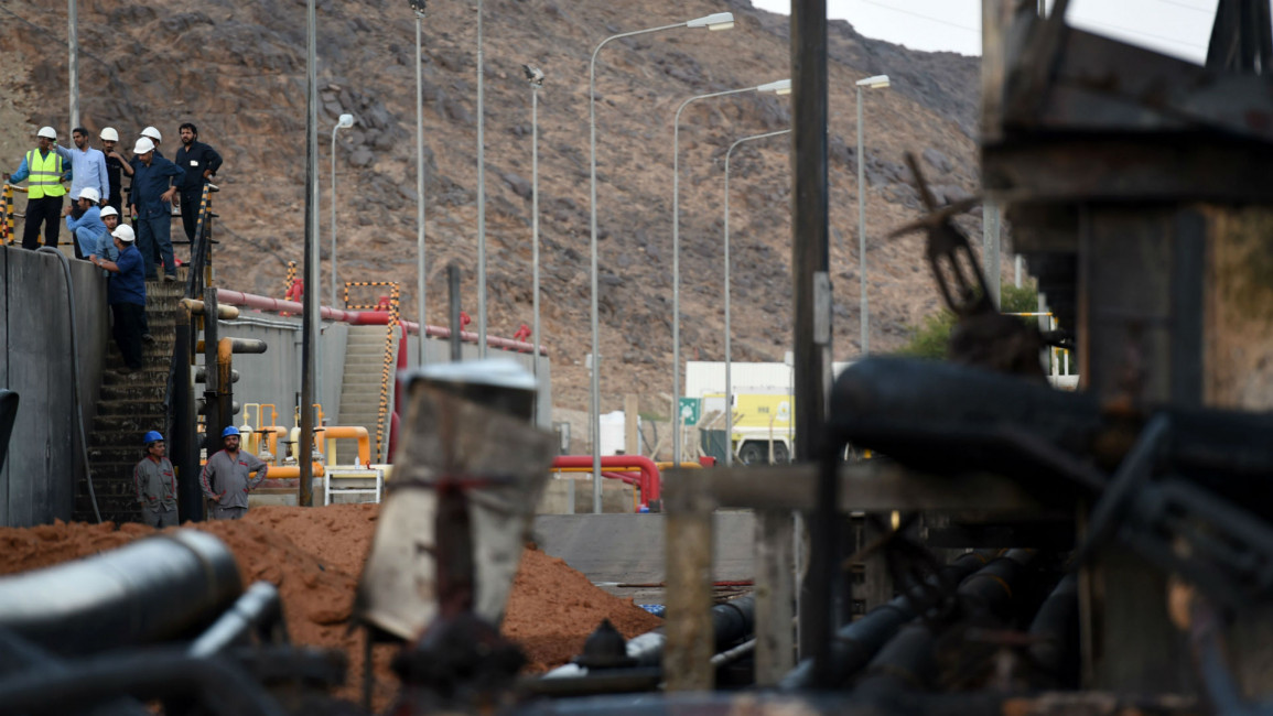 Najran Houthi rocket powerplant foreign workers Getty