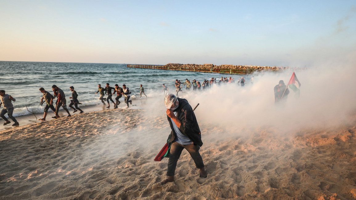 Gaza beach protest (Getty)