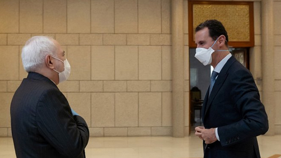 zarif assad coronavirus meeting syria iran