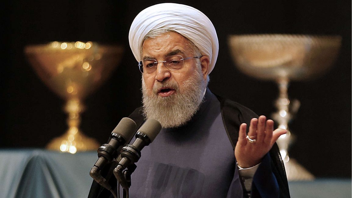 Rouhani gives a speech in Tabriz