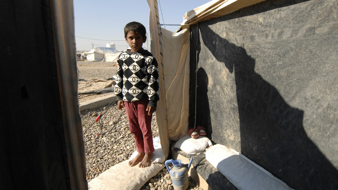 Iraq children camp -- AFP