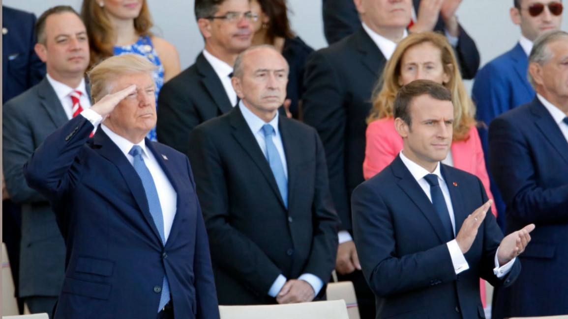 Trump Macron parade - Getty