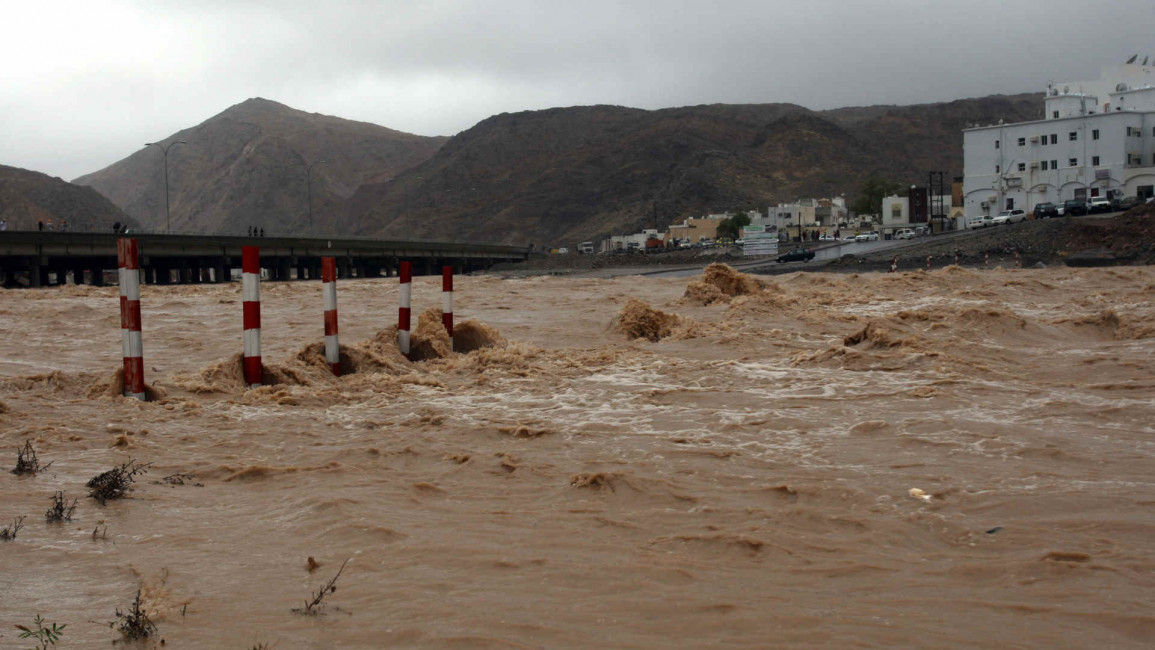 Water torrents sweep through Muscat