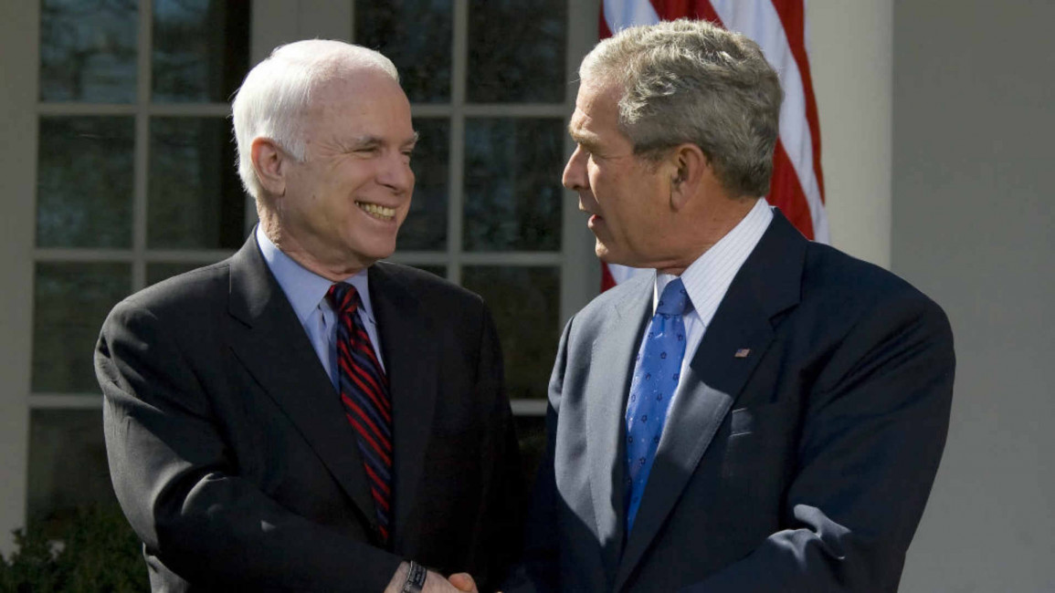 Bush and McCain - AFP