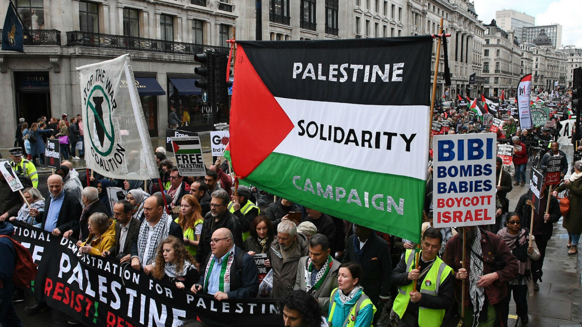 Palestine solidarity protest in London (Getty)