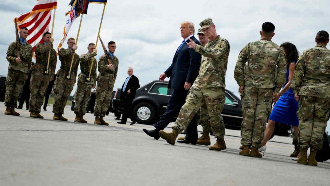 Trump and US army - AFP