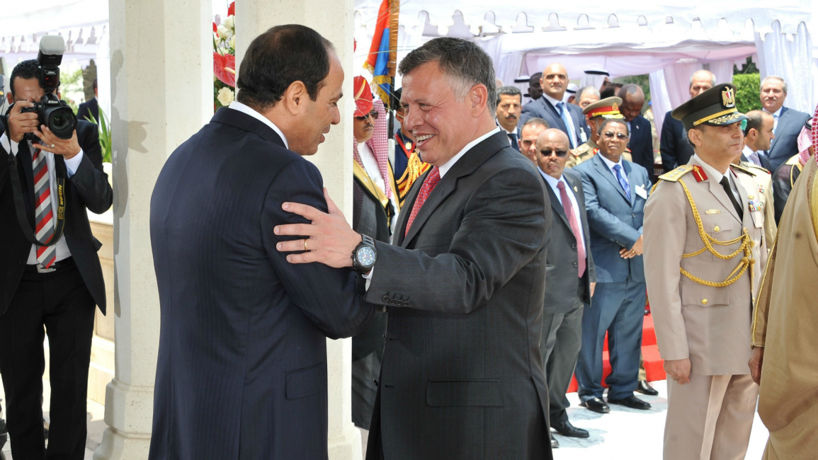 King abdullah jordan congratulates Sisi