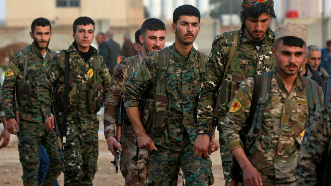 YPG fighters attend SDF funeral