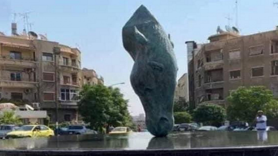syria sculpture horse