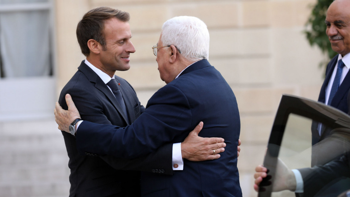 Macron Abbas - Getty