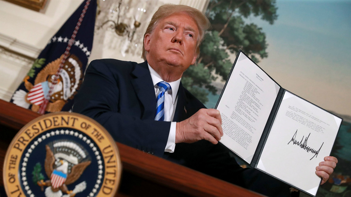 Trump withdraws iran deal [getty]