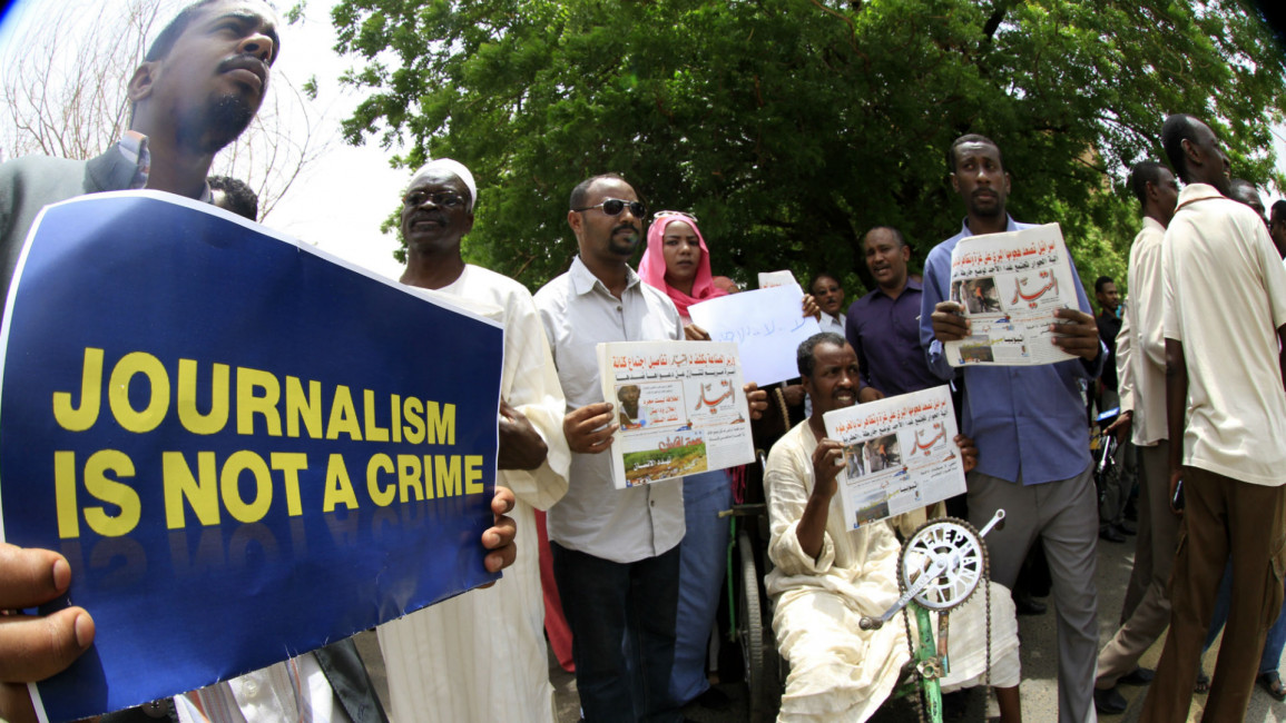 Sudan journalists [AFP]