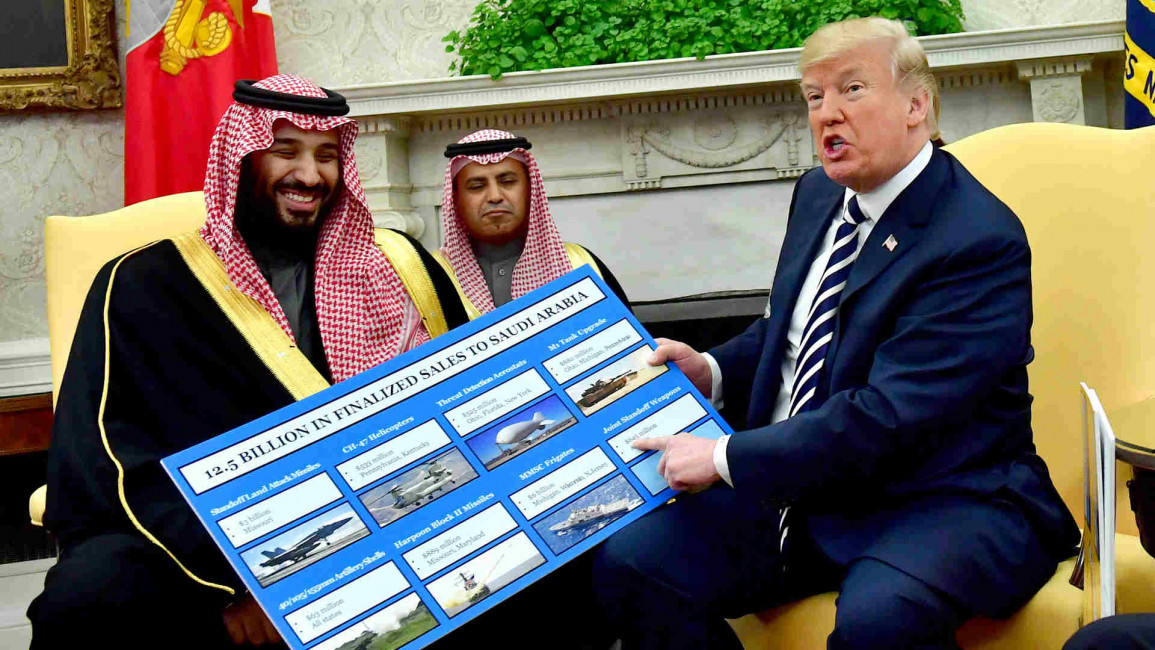 Trump with MbS in the Oval Office