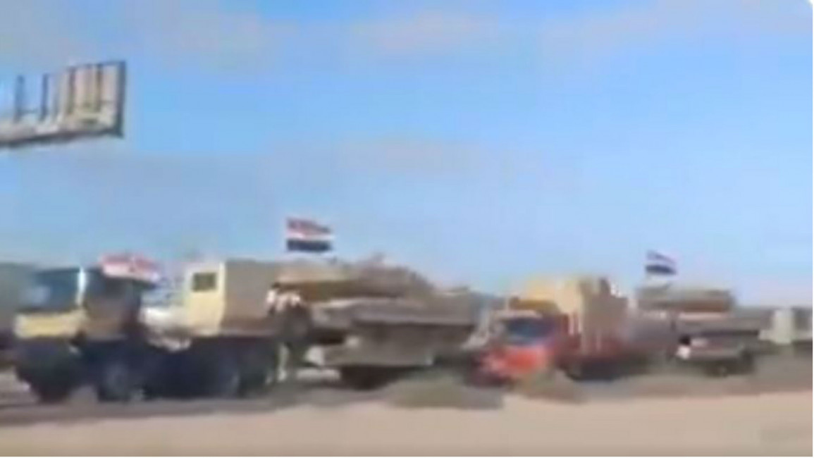 Egyptian tanks in Libya [Twitter]