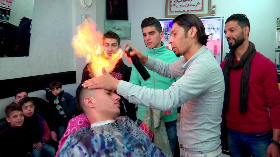 gaza barber fire