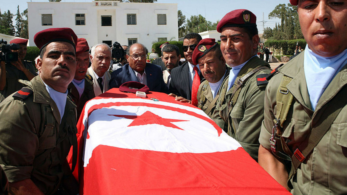 Tunisia soldier funeral AFP