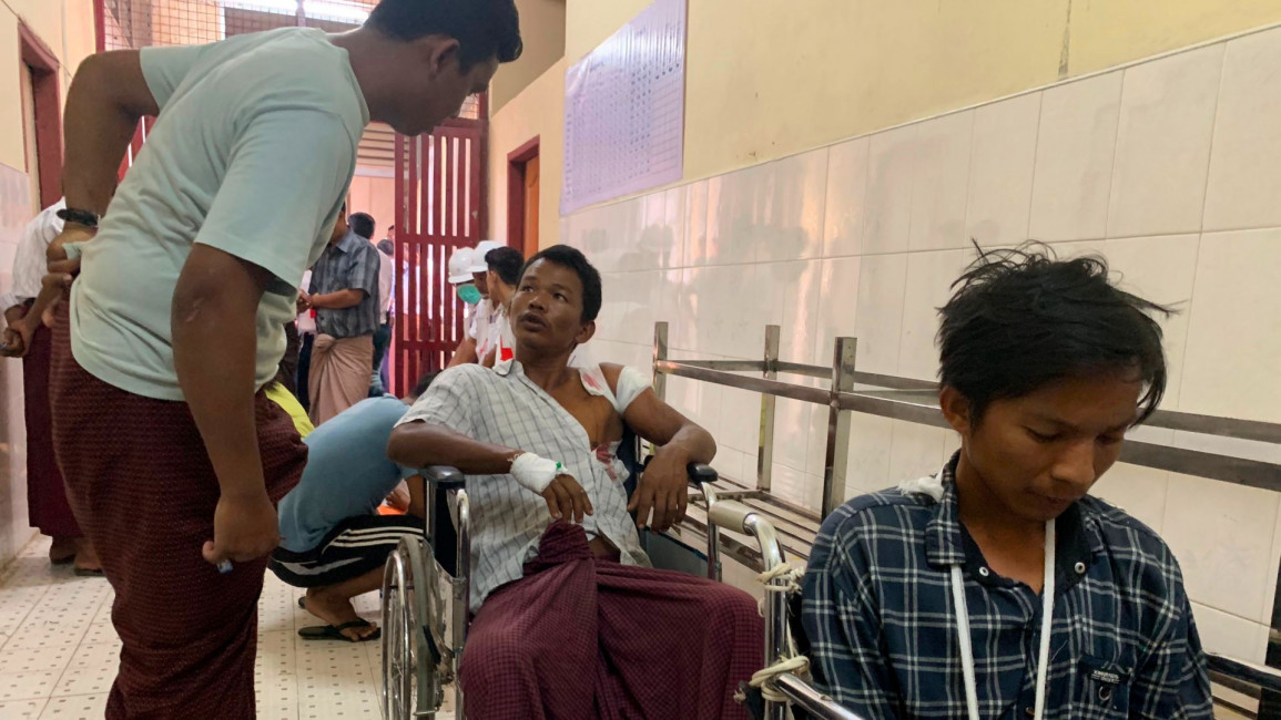 Rakhine injured - Getty