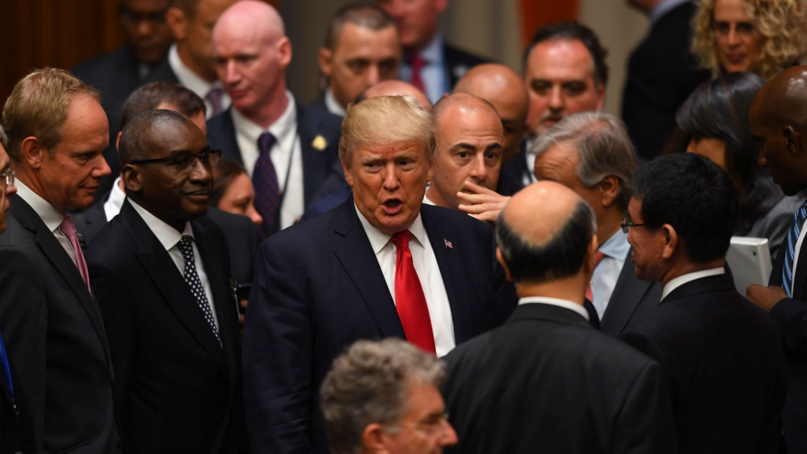 IDonald Trump at the UN AFP