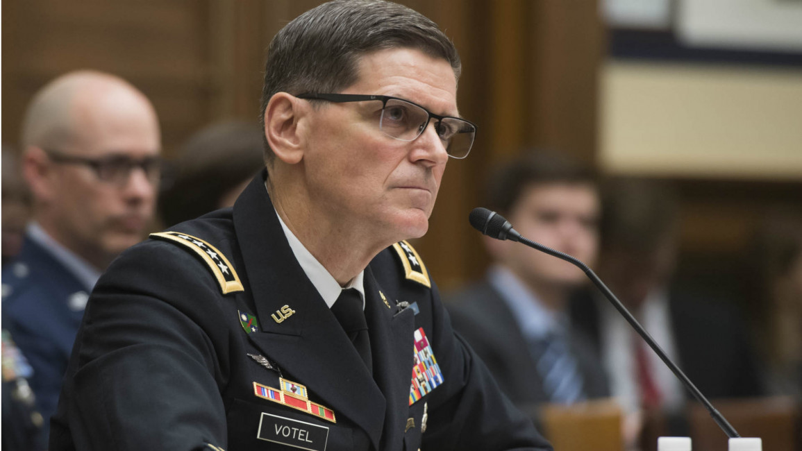 Votel at a committee hearing on Capitol Hill