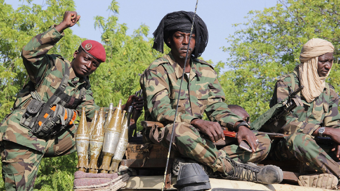 Chadian soldiers belonging to the Joint Task Force