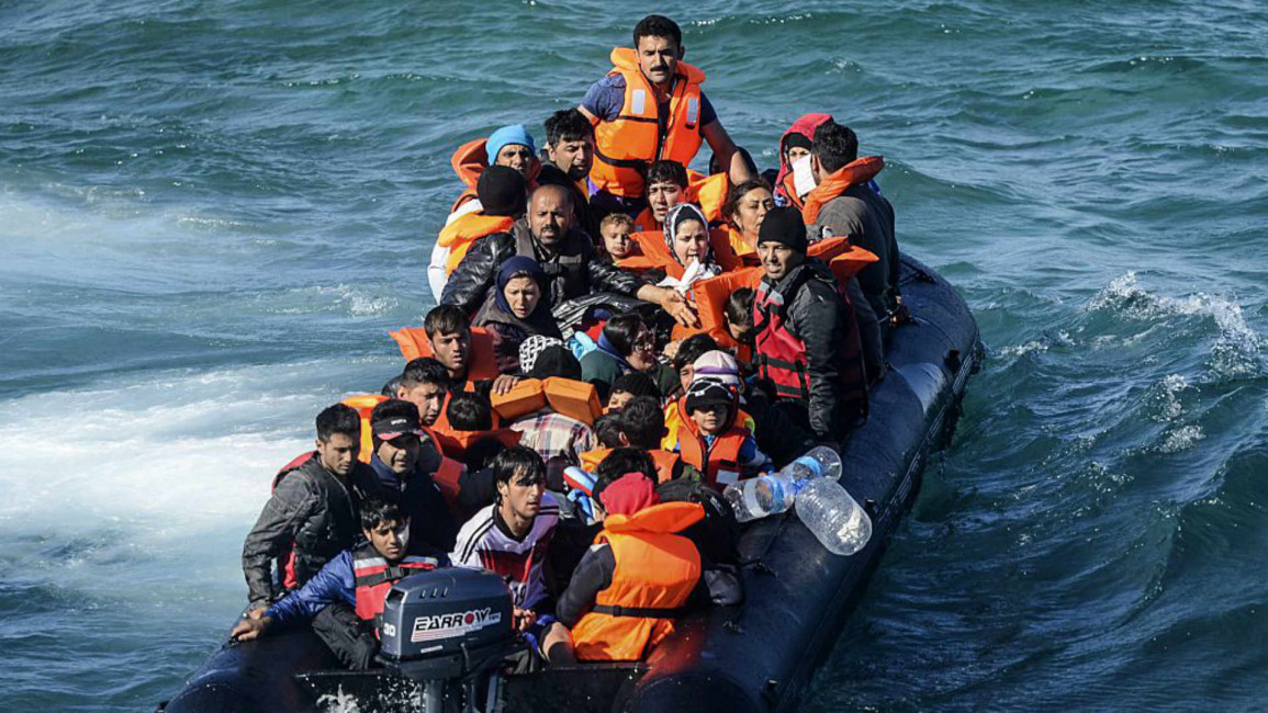 Migrants dinghy - AFP