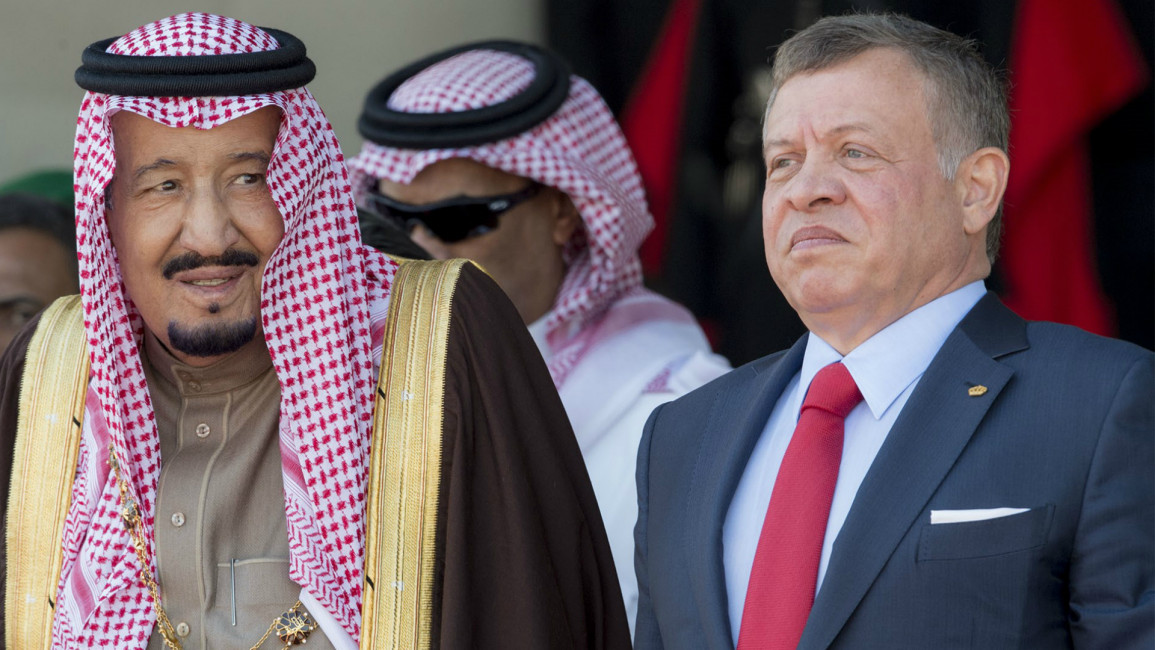 King Salman bin Abdulaziz and King Abdullah [Anadolu]