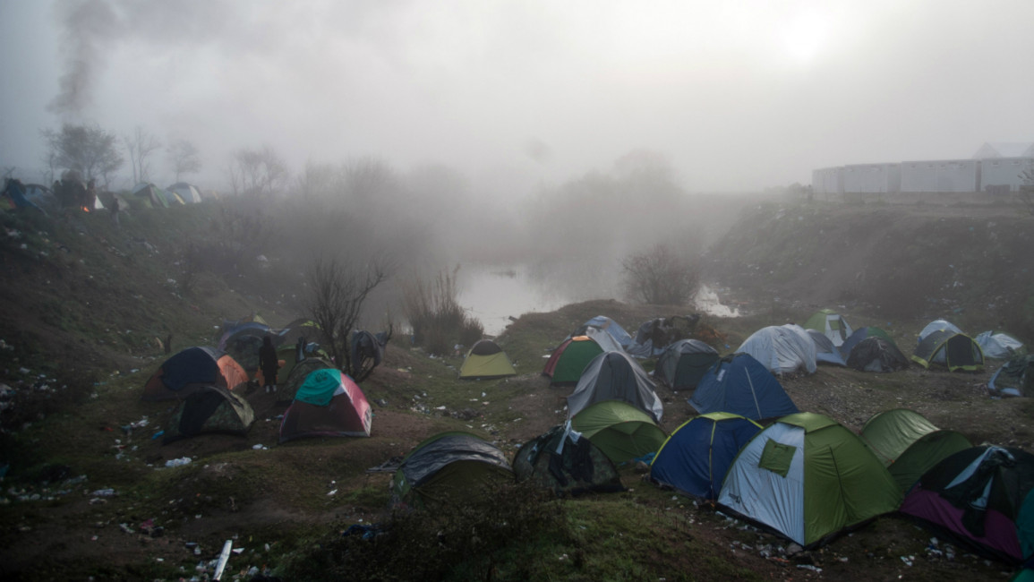 Refugees encamp on Greek border [Getty]