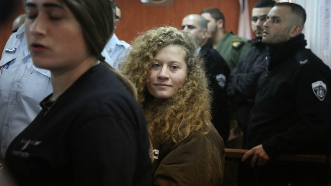 Ahed Tamimi in court anadolu