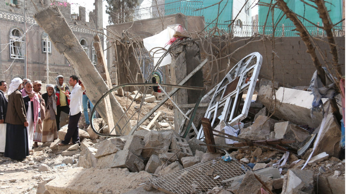 Ibb airstrikes Yemen damage Anadolu