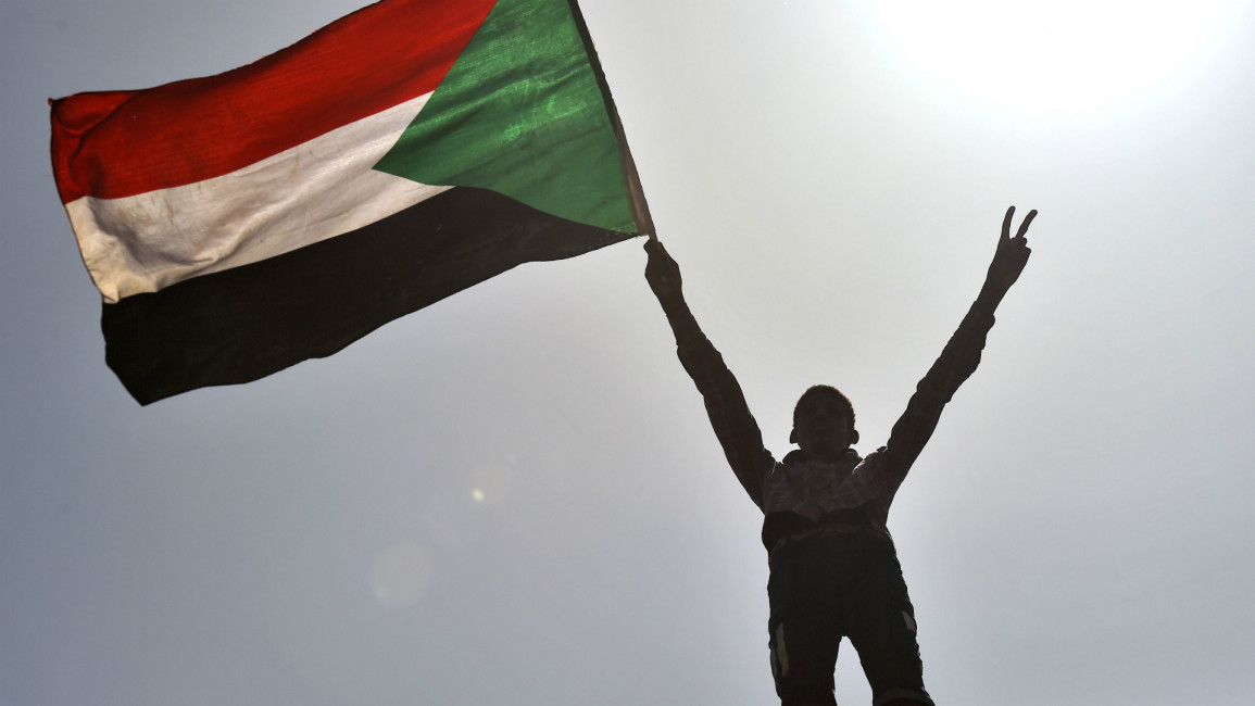 Sudan protester -- AFP